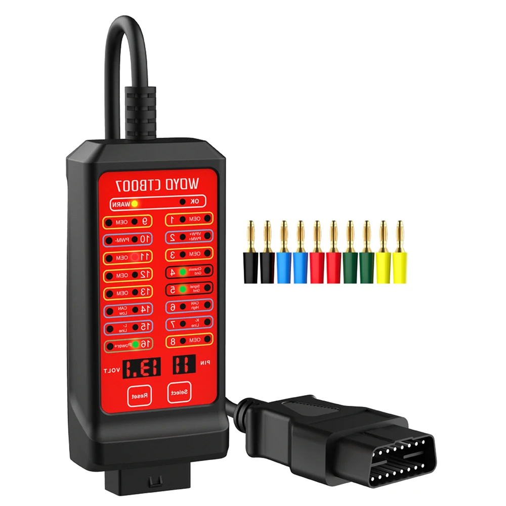 

WOYO 12V24V CAN Bus Circuit Tester 16Pin Break Out Box Detection CAN Tester Vehicle Diagnosis On-Board Diagnostics Tester CTB007