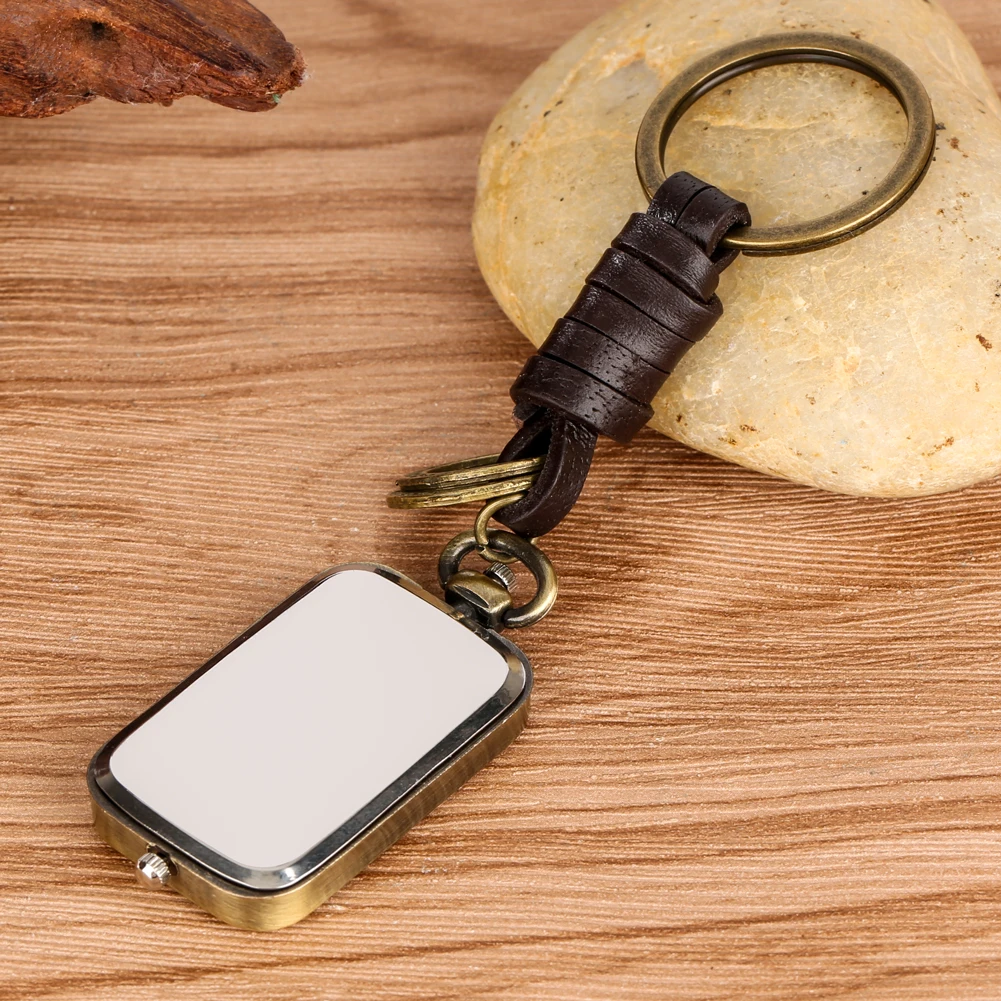 Tiny Cute Quartz Pocket Watch with Keyring Xmas Gifts For Kids Men Women Retro Antique Pendant Pocket Clock