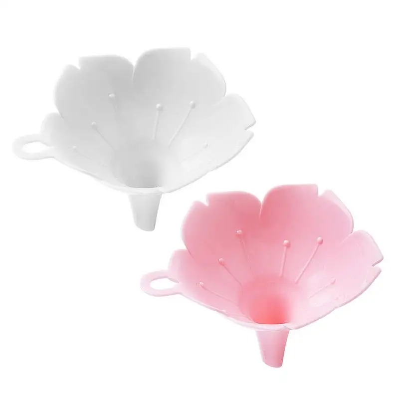 

Water Bottle Funnel Liquid Powder Transfer Kitchen Funnel Multi-Purpose Liquid Funnels Cherry Blossom Flower Shape for Olive Oil