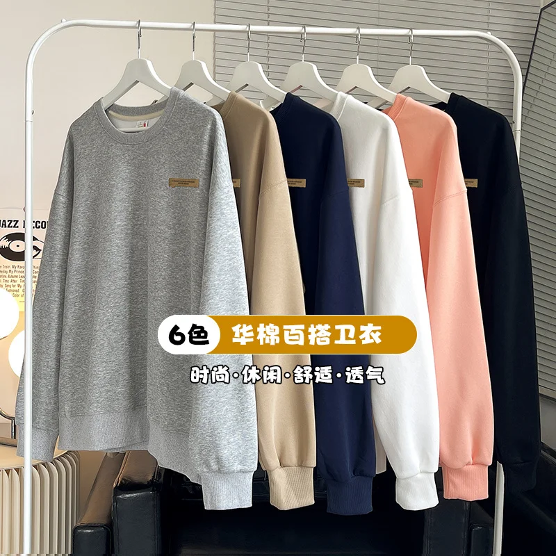 

Autumn Hoodie Men Oversized Fashion Casual Round Neck Sweatshirt Men Streetwear Hip Hop Loose Pullover Hoodie Mens Hoody S-3XL