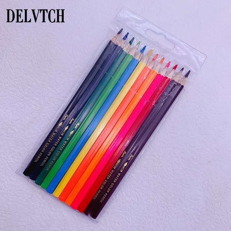 

12 Color Set Watercolor Pencil Wooden Hexagon Handle 3.0 Lead Core For Artist Painting Drawing Art Graffiti Sketch Draft Design