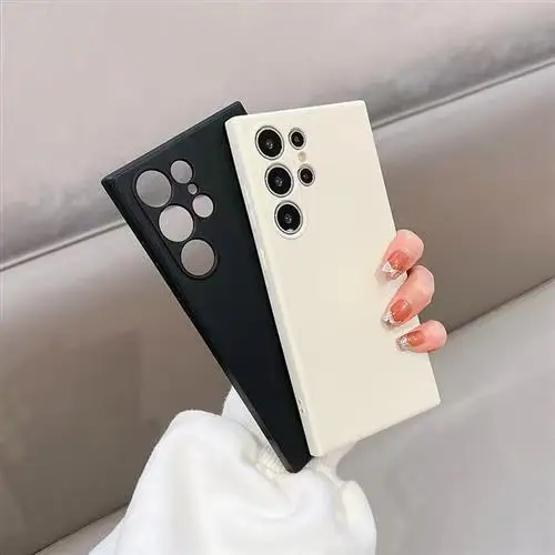 Ultra-Thin Matte Square Silicone Phone Cover Case