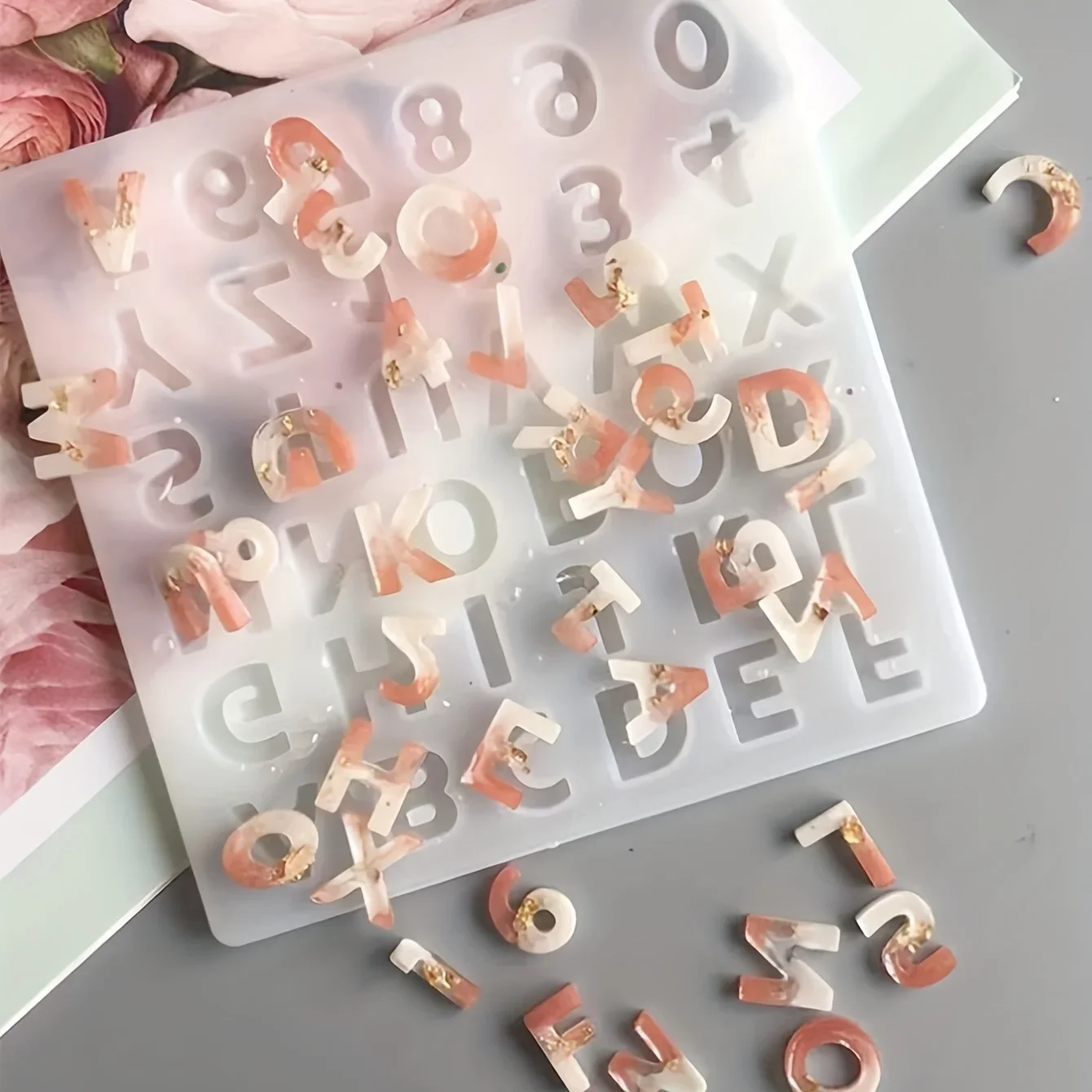 Small 26 Capital Letters Resin Silicone Mold