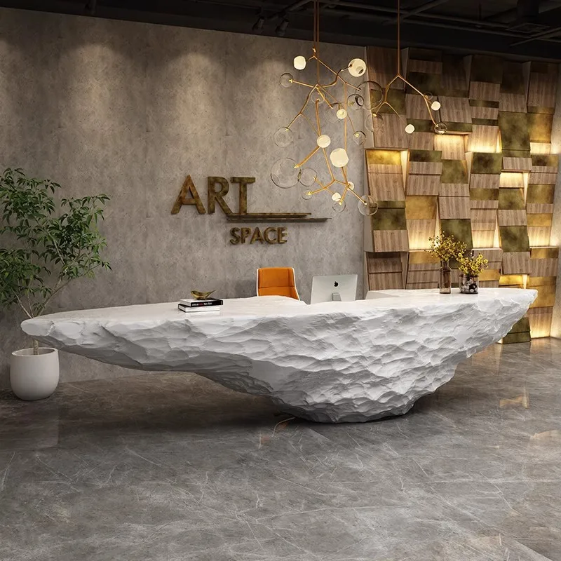 Luxury Front Desk Reception Desks Checkout Counter Cash Register Reception Desks Italian Design Office Furniture Receptie LLRD
