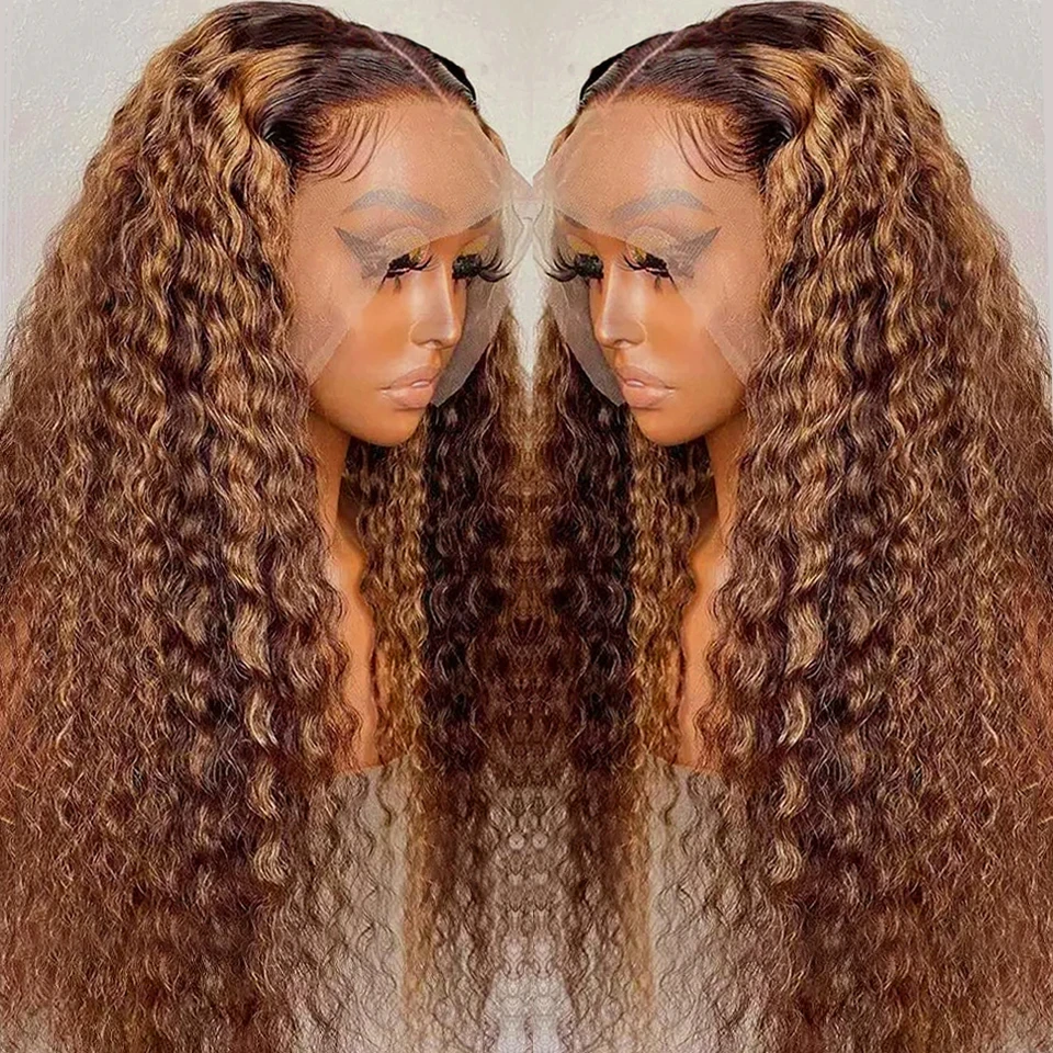 4X4 Human Hair Wig Head Cover Highlights 613