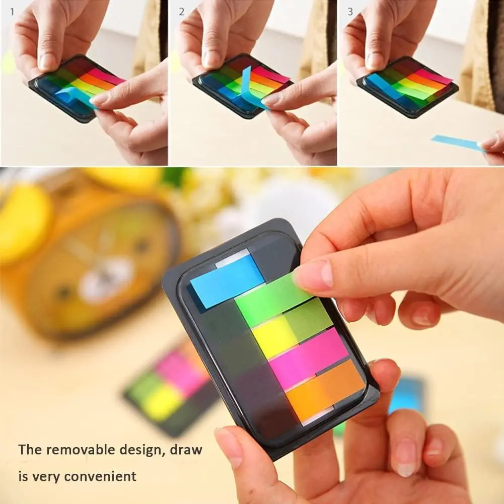 300PCS Sticky Index Tabs Transparent Sticky Page Markers Notes Book Markers Sticky Note Tabs Page Tabs Label Stickers Small Pop