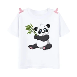 Adorable Panda & Dinosaur Summer Kids' T - Shirt - Kawaii Short Sleeve Top - 4 years (DK150785 - KSTWH)