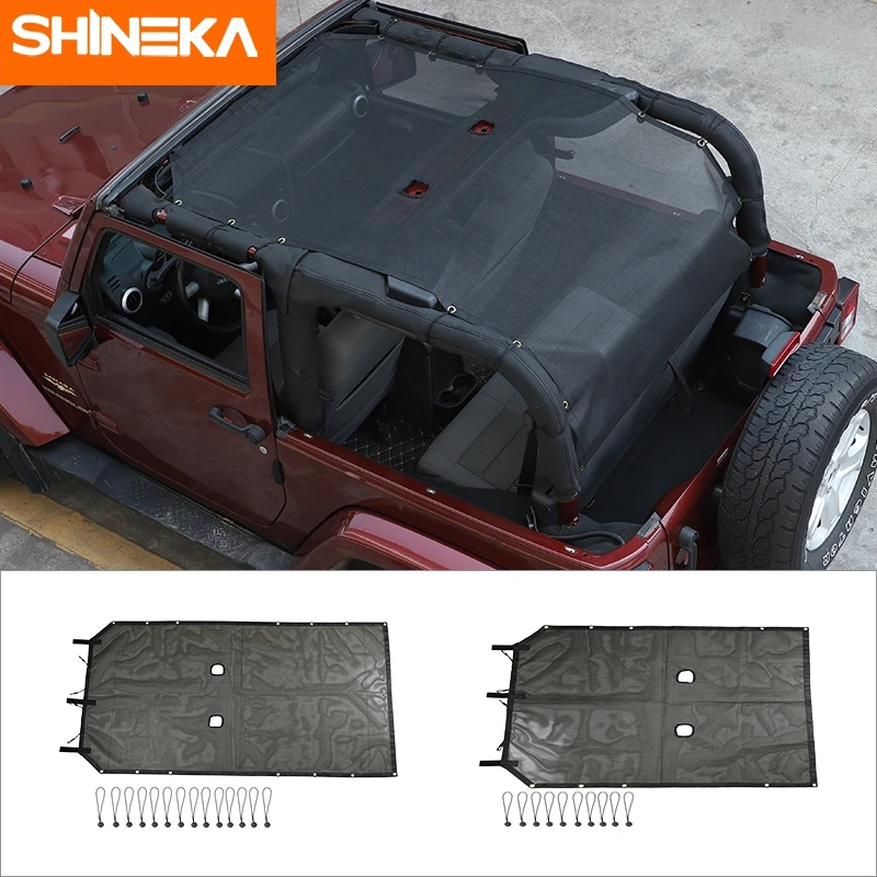 Shineka Car Roof Top Sunshade Anti Uv Sun Protection Cover Net For Jeep