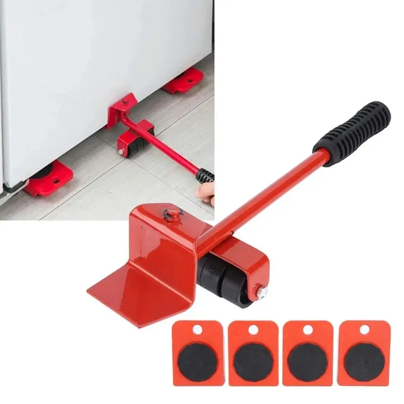 5Pcs Furniture Sliding Tool Set Heavy Duty Furniture Lifter Multi Functional Portable Universal Wheel furniture sliding tool set