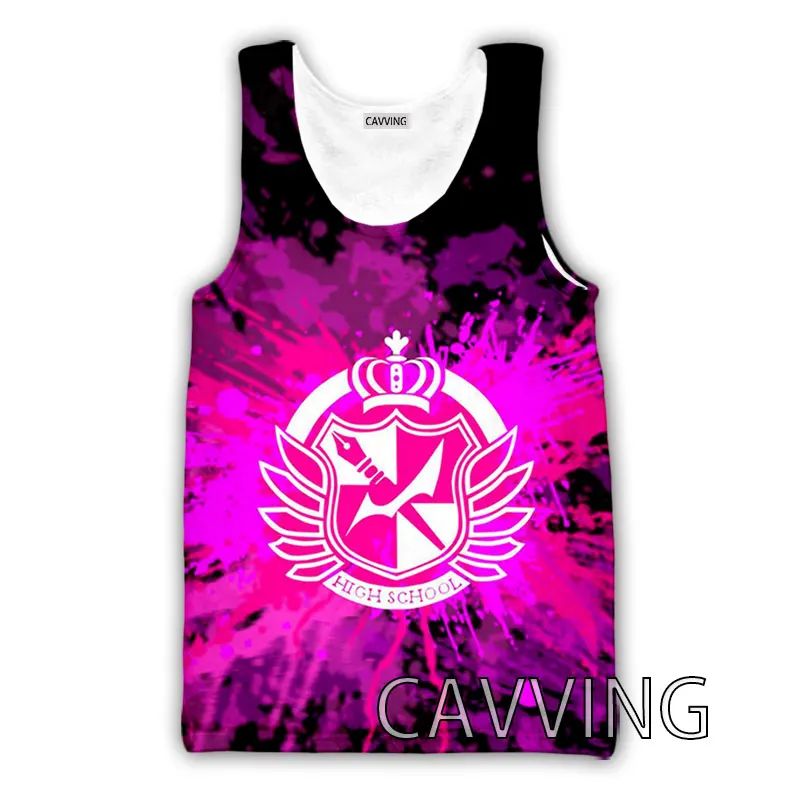 

Майка в стиле Харадзюку для мужчин и женщин, жилет с 3D принтом «данганронпа», летняя майка, уличная одежда