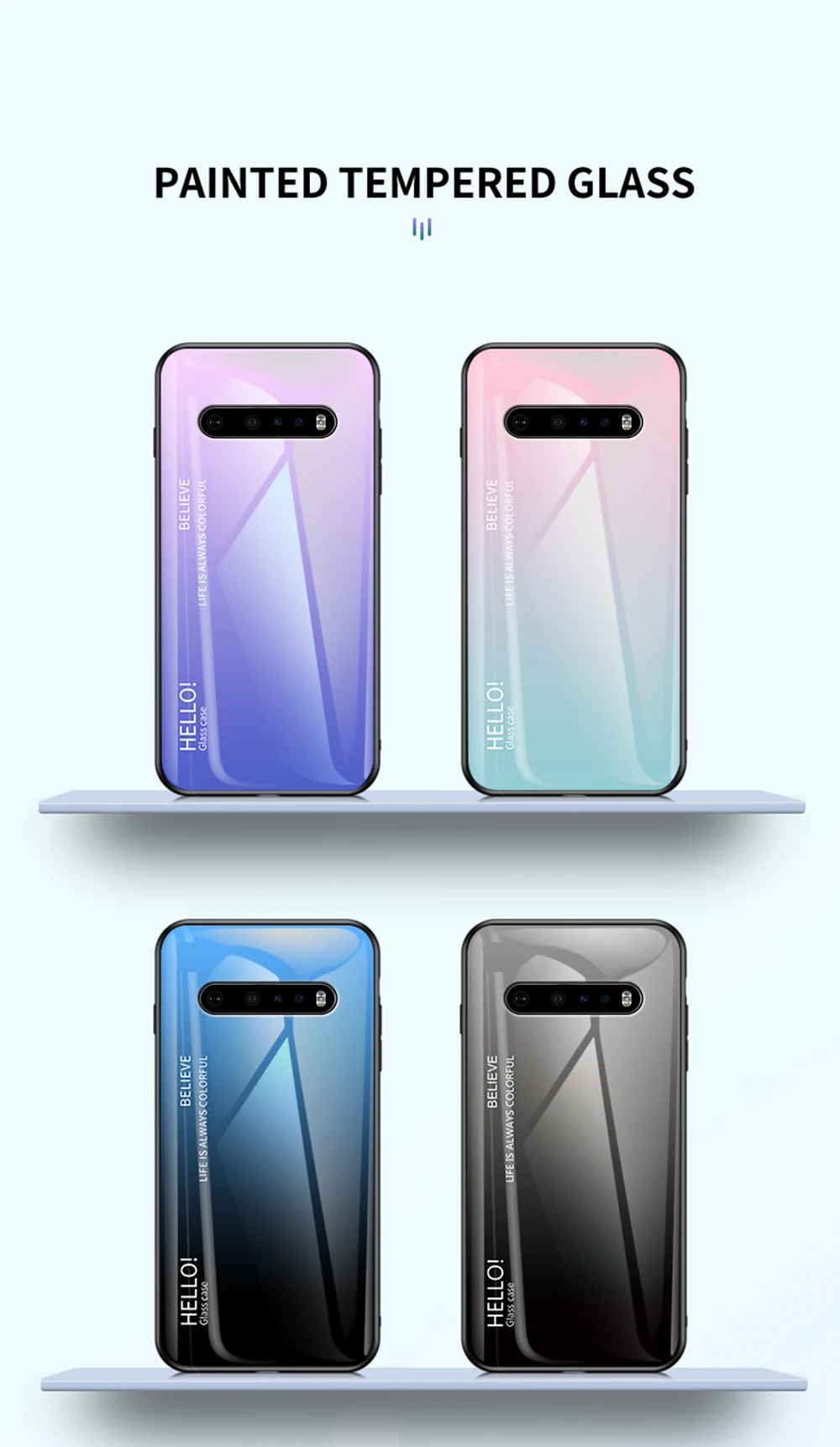 LG G8 Ince Cam Durumda DECLAREYAO Lüks Ultra Ince Sert Ayna Temperli Cam Coque LG G5 G6 G7 G8 G9 V60 Co_voghion.com