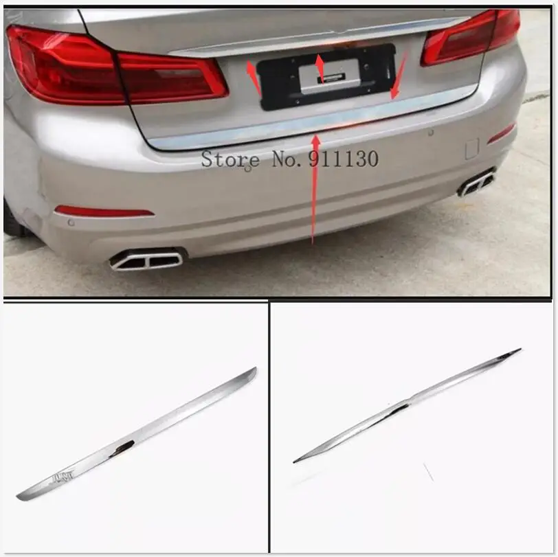 

For BMW 5 SERIES G30 2017 2018 2019 2020 2021 23 Stainless Steel Rear Tail Gate Molding Cover Trim 1pcs Car Styling Accessories!