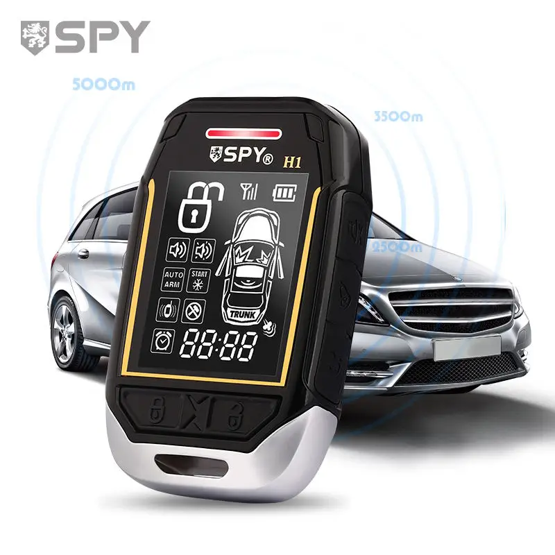Spy Sistema Di Allarme Per Auto A Due Vie Set Completo Immobilizzazione Avviamento Remoto Keyless Entry Automotive Smart Start Stop Button Lock Kit