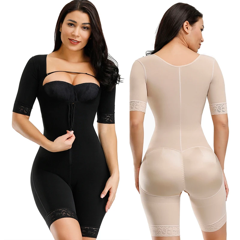 

Women Bodyshaper Knee High Compression Girdle for Daily or Postpartum Use Slimming Sheath Flat Belly Plus Size S-6XL