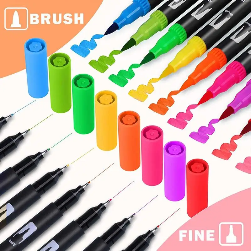 Dual Markers Brush Pen Art Markers Dual Brush Pens For Coloring