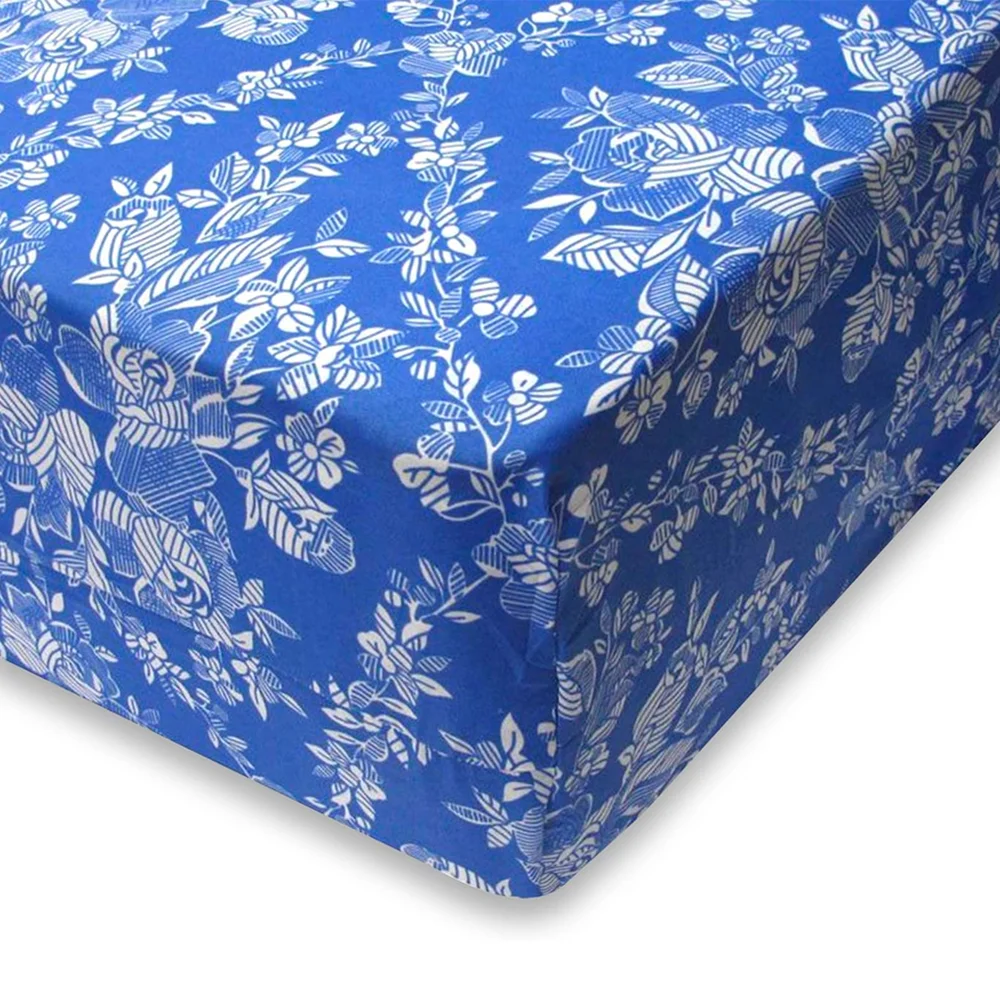 Coprimaterasso Fiore Blu Con Cerniera Protezione Letto Antipolvere Lenzuolo Con Angoli Morbido Per Letto Singolo Hotel/Massaggio/Bellezza/Tatuaggi