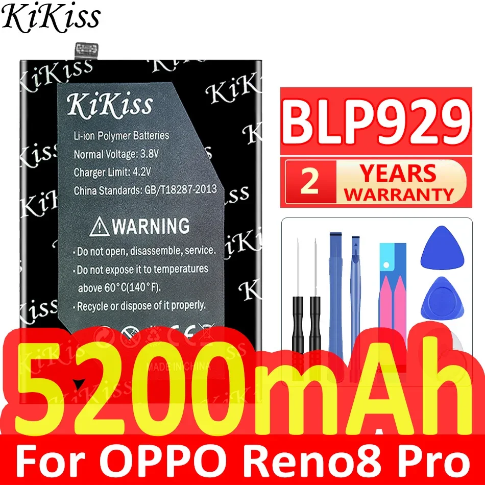 

5200mAh KiKiss Powerful Battery BLP929 For OPPO Reno8 Pro Reno 8 Pro+ reno 8 pro