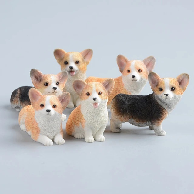 Chihuahua Mini Animal Resin Model Action Figure Decoration Simulation  Chihuahua Dog Pet Figurines Toys Christmas Kids Gift Doll