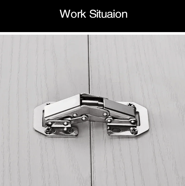 Description Picture 2 of itemFurniture Hardware Cabinet Hinge 90 Degree No-Drilling Hole Cupboard Door Hydraulic Hinges Soft Close With Screws