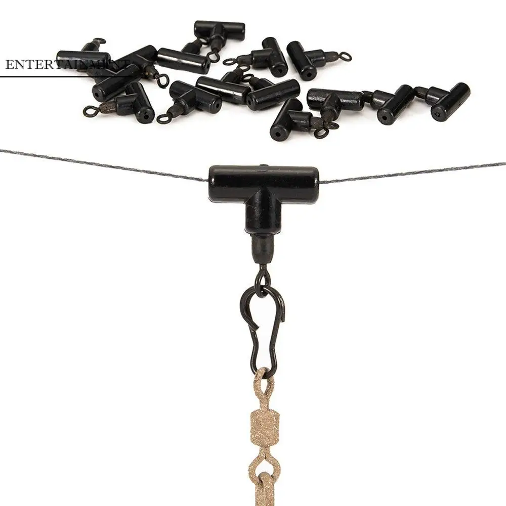 

Fishing Tackle Swivels Carp Rig Rings Clip Fishing Line Slider Beads Running Ledger Zip Black Slider Beads 10pcs/set