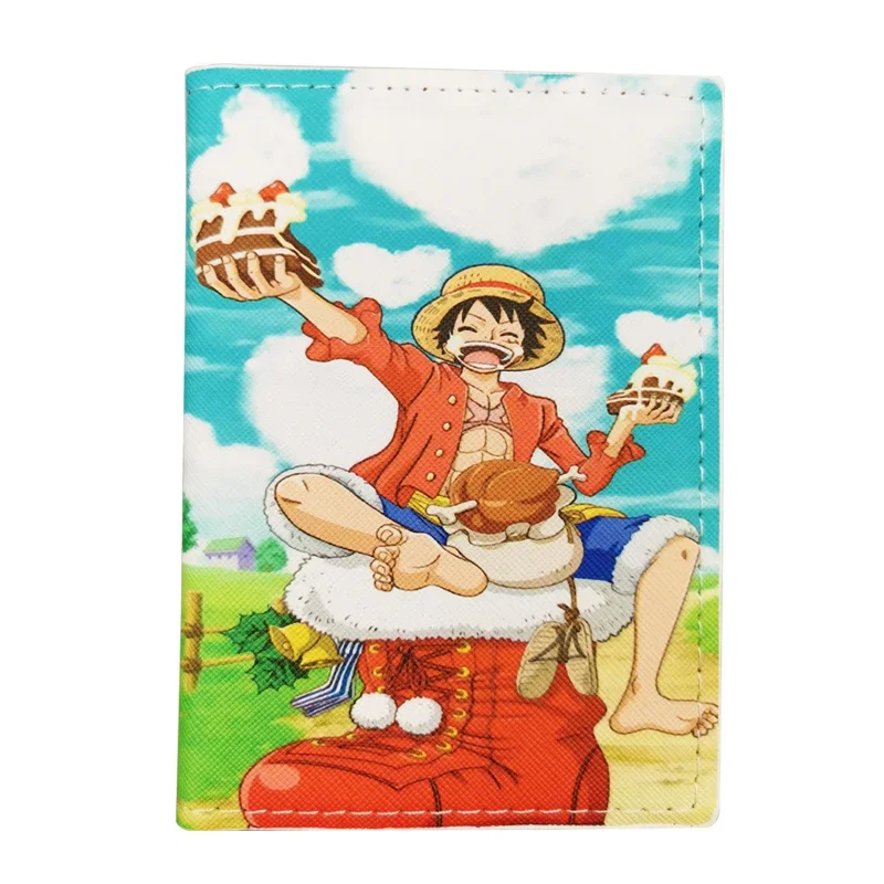 One Piece Cartoon Passport Protective Cover Overseas Travel Document Storage Bag Passport Holder Book Bag Cartoon one piece passport holder