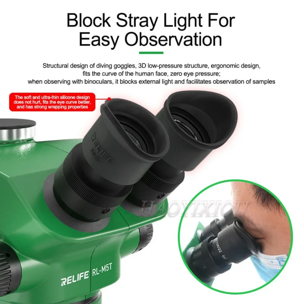 RELIFE M-26 Microscope 3D Goggles Rubber Eyepiece Cover Guards silicone Eyecup Most stereo microscopes Strong shading effect eye protector cups microscope eyepiece stereoscopic microscope eyepiece