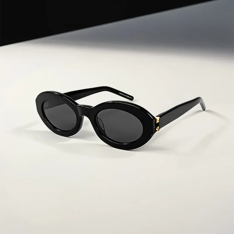 Best-Selling Women's Sunglasses Red Book Oval Frame SLM136 High-End Fashionable Vintage Lens UV Protection Glasses 3