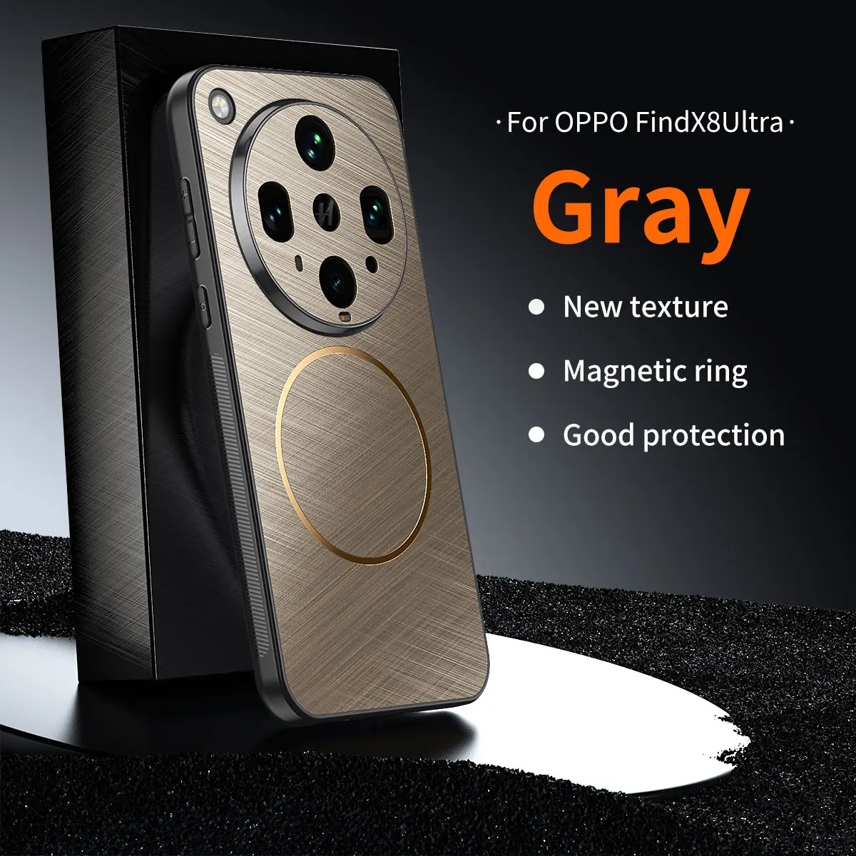 Luxury Gold Wire Textured Coil Magnetic Dropproof Phone Case
