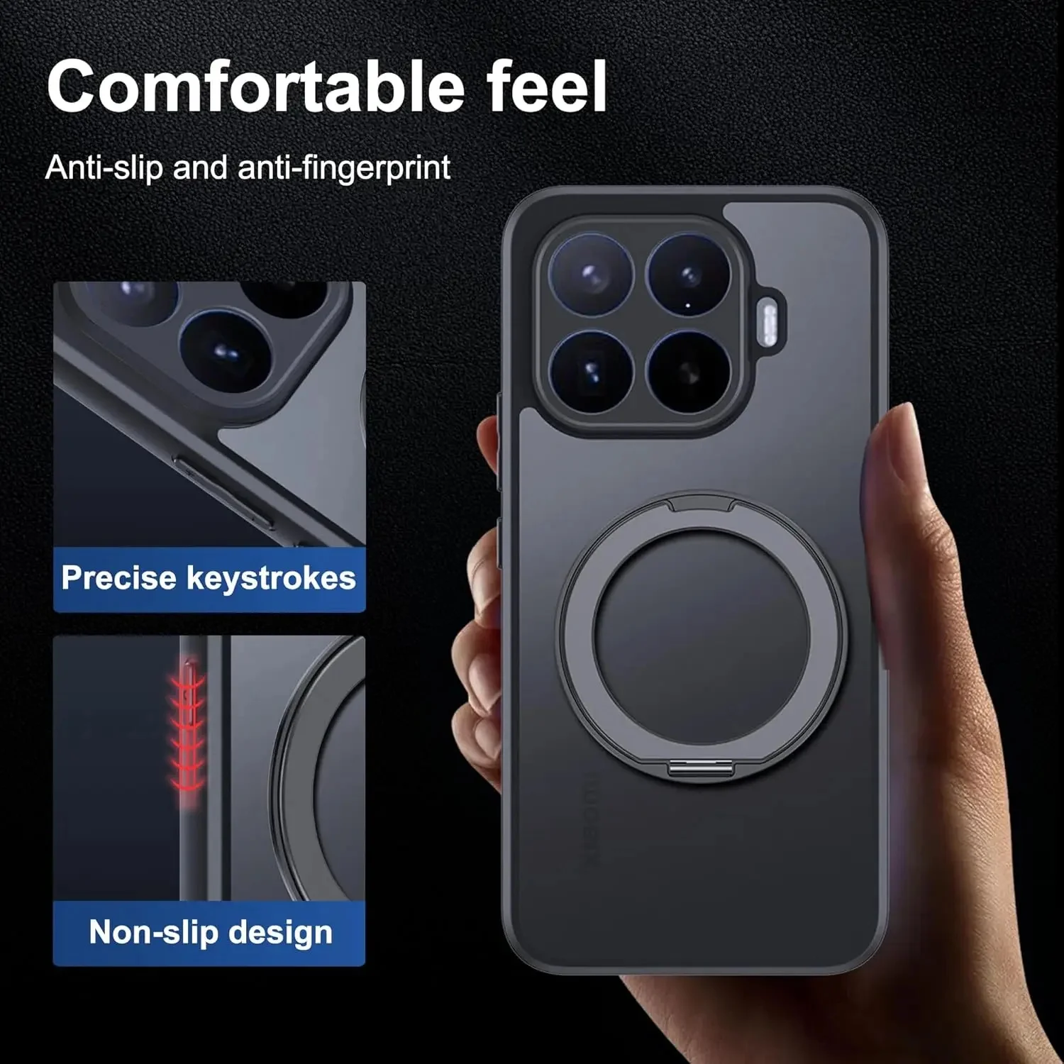360° Rotating Kickstand Shockproof Magnetic Wireless Charging Case