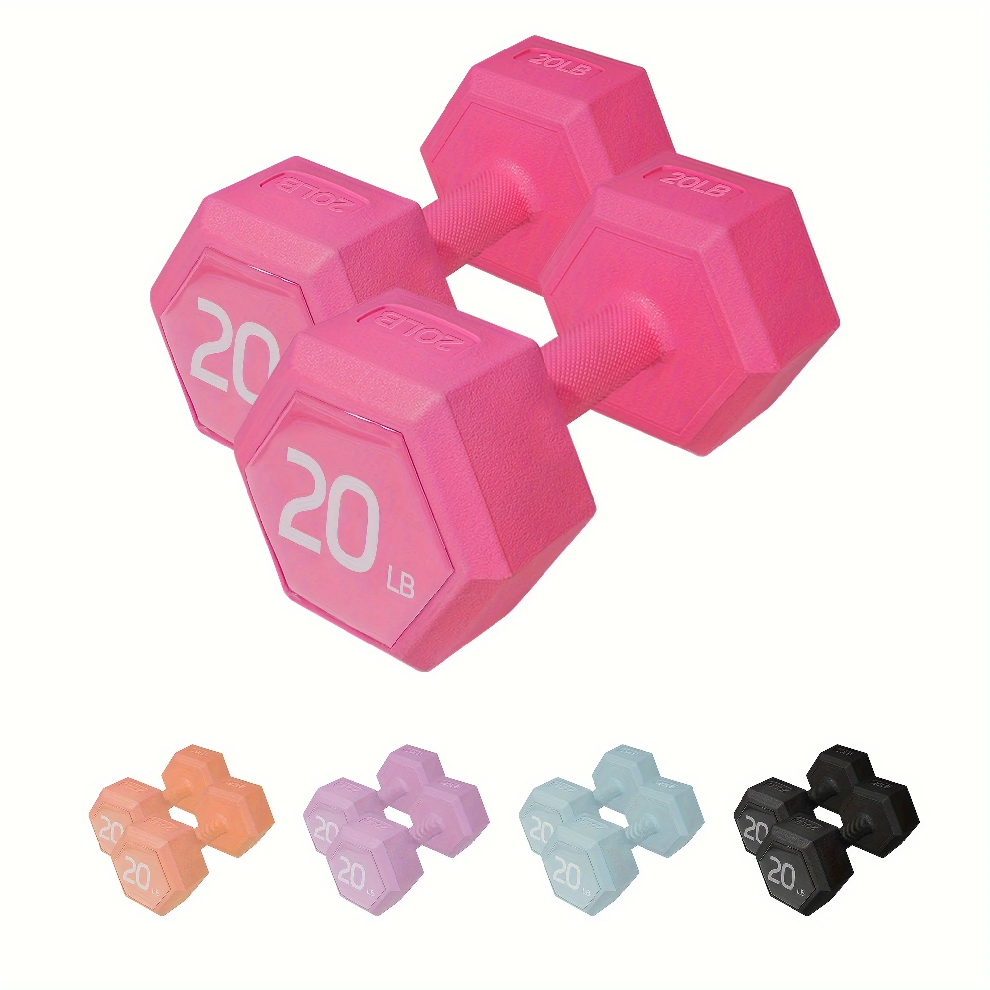 

Dumbbell Sets - 20lb Dumbbells Pair Hand Weights, Set Of 2 - Easy Grip - Free Arm Weights For Men And Women, Home Gym Exercise E