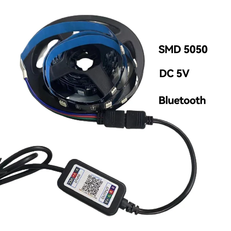LED 스트립 빛 5050 USB 블루투스 유연한 램프 테이프 RGB 리본 1M 2M 3M 4M 5M DC 5V 장식 TV 백라이트