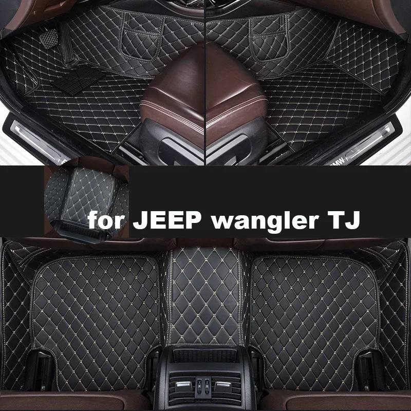 

Autohome Car Floor Mats For JEEP Wangler TJ 1997-2006 Year Upgraded Version Foot Coche Accessories Carpetscustomized