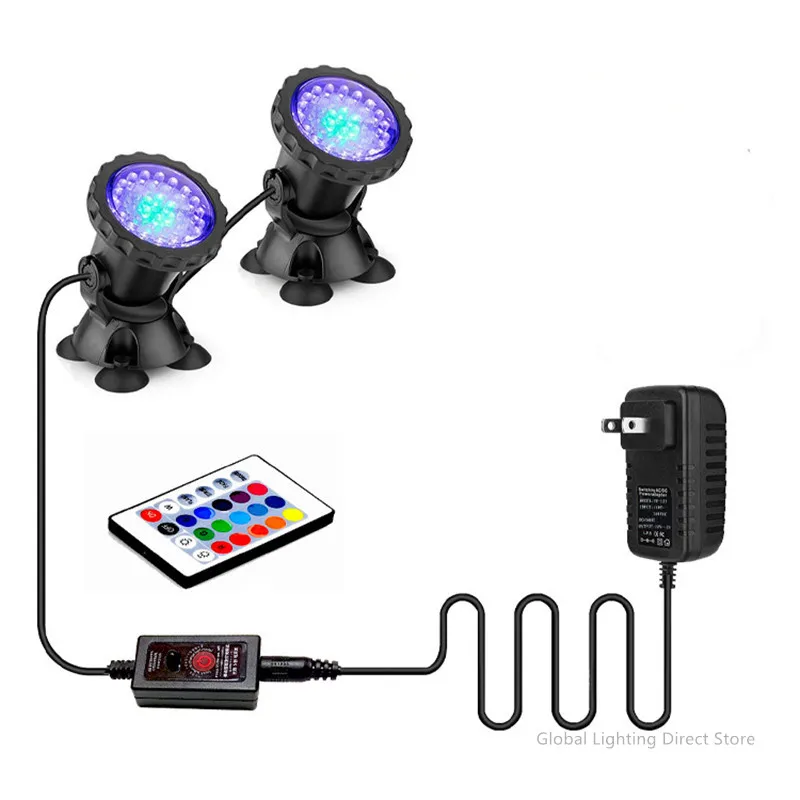 Description Picture 6 of itemRGB 36 LEDs Underwater Light IP68 Waterproof Aquarium Spotlight Swiming Pool Fountains Pond Tank Light For Landscape Decor 3#1