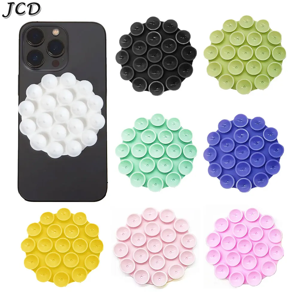 JCD 휴대용 실리콘 흡입 컵 전화 마운트 미니 흡입 스티커 마운트 자동차 네..