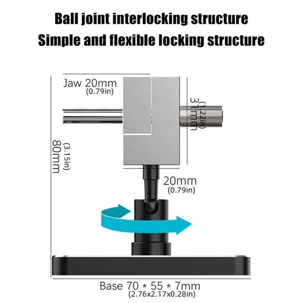 Aluminum Alloy Mini Table Vise Model Building Model Assembly 2in1 Bench Vise 14 Holes Precision Clamp Mini Vise DIY