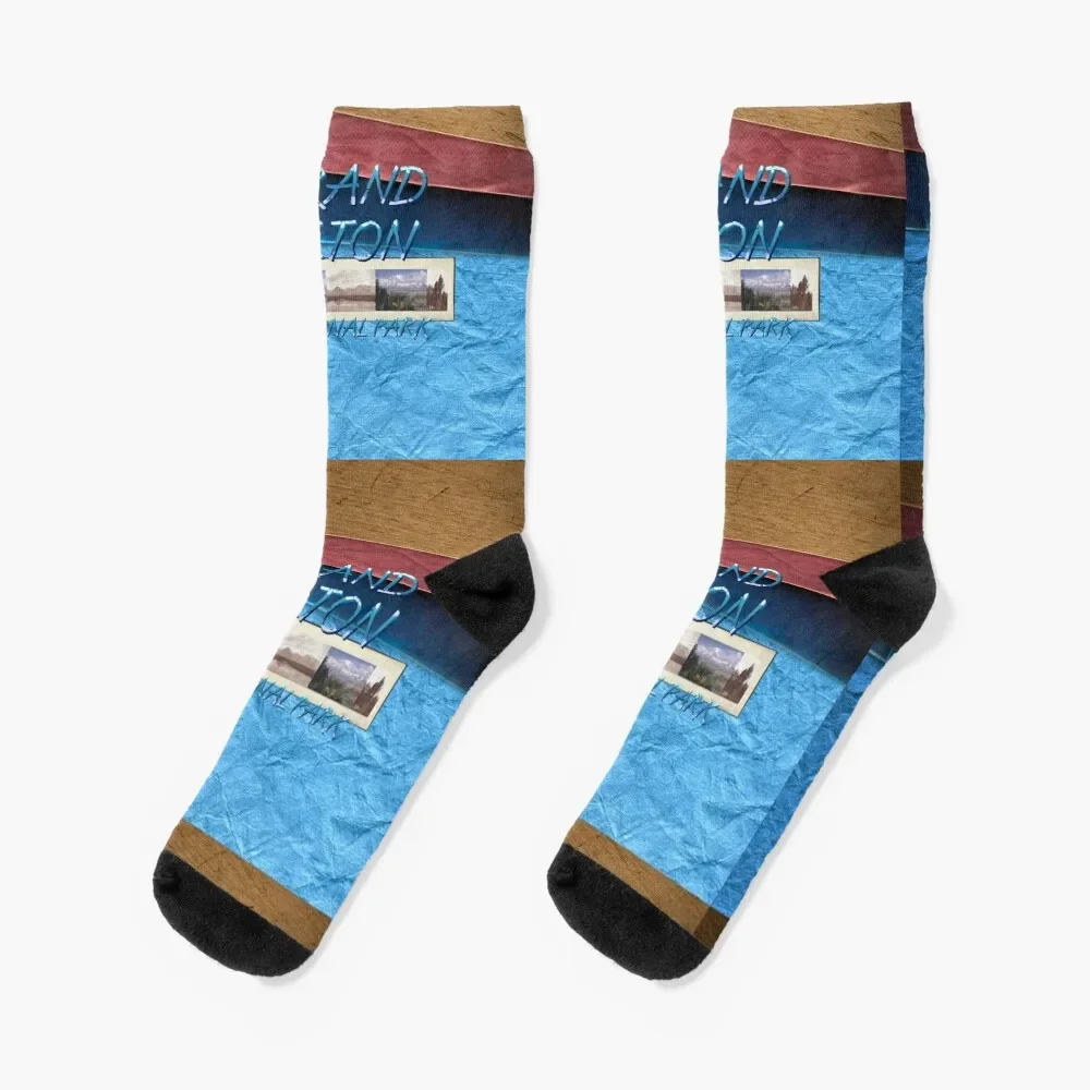 

Grand Teton National Park Socks floor Stockings gym kids Men's Socks Women's