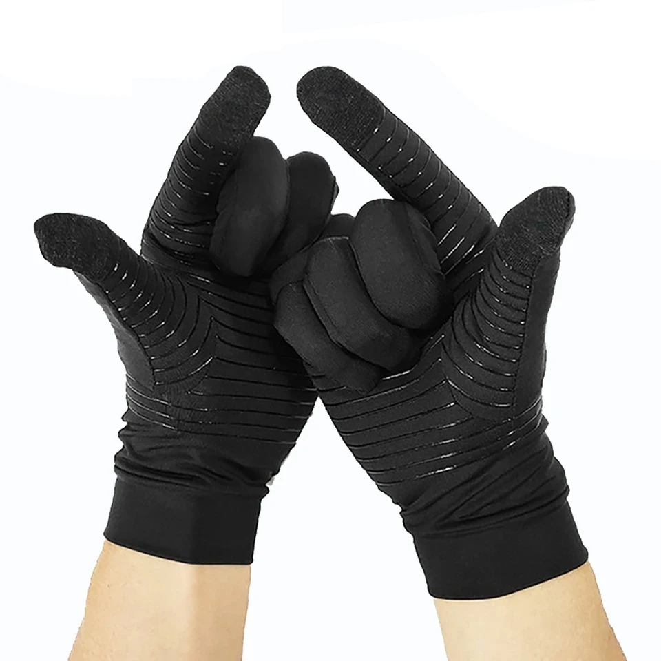 

1Pair Copper Full Finger Compression Gloves Copper Arthritis Gloves for Women Men Relieves Pain Arthritis Swelling Wrist Support