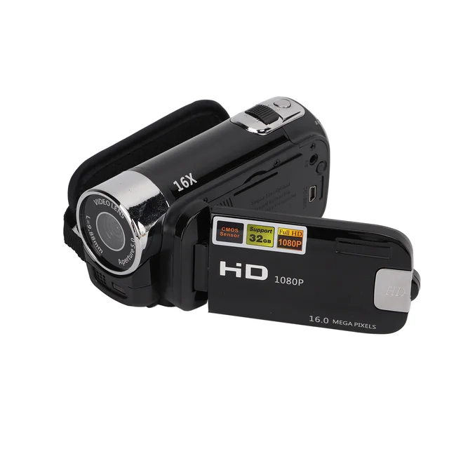 16X Zoom Digital Video Camcorder 270° Rotation Digital Camcorders 16MP Portable Full HD 1080P for Kids for Gifts for Family