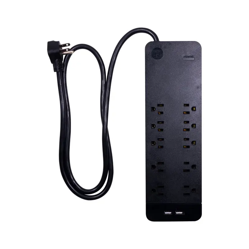 

10 выхода 2 USB стабилизатор напряжения, 4 фута удлинитель, черный-37746