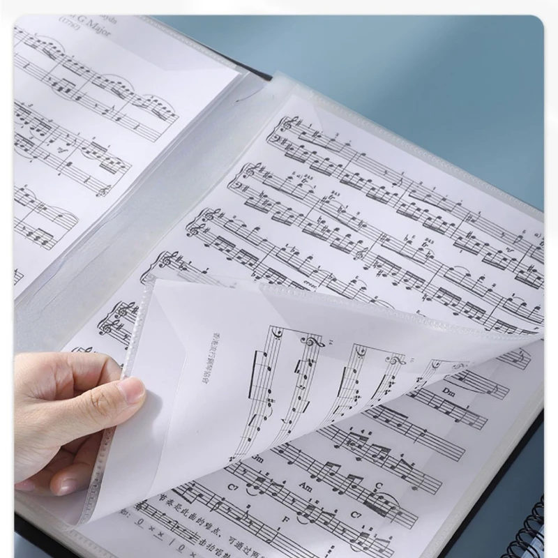 Dépliant anti-reflet pour dossier de partition de piano, produits de  classement, feuilles de musique A4, notes de musique modifiables -  AliExpress