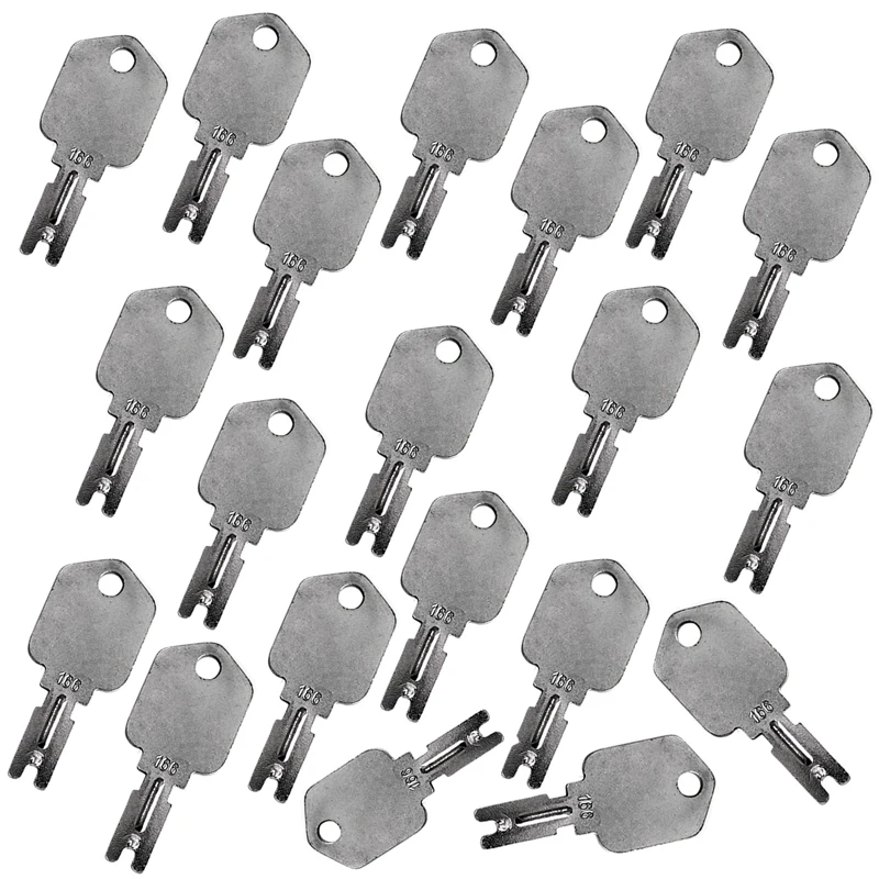 20PCS Ignition Key 166 1430 Compatible with CAT Forklift Compatible with Daewoo Skid Steer 430 440 450 New