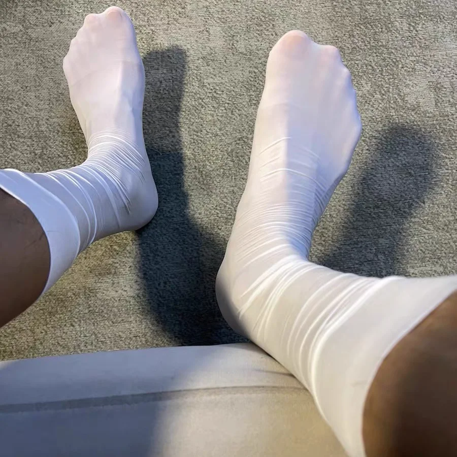 Oil Shine Stockings Ultra Thin Sexy Silky Dress Business Socks Men Sheer See Through Nylon Socks Transparent