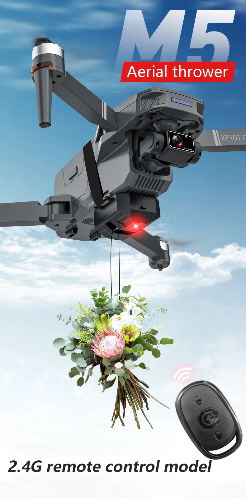 Description Picture 2 of itemUniversal Dropping System Payload Delivery Thrower Air Dropper Device For DJI Mini 3 Pro/Neo/Mavic Air 2S/FIMI X8 Accessories