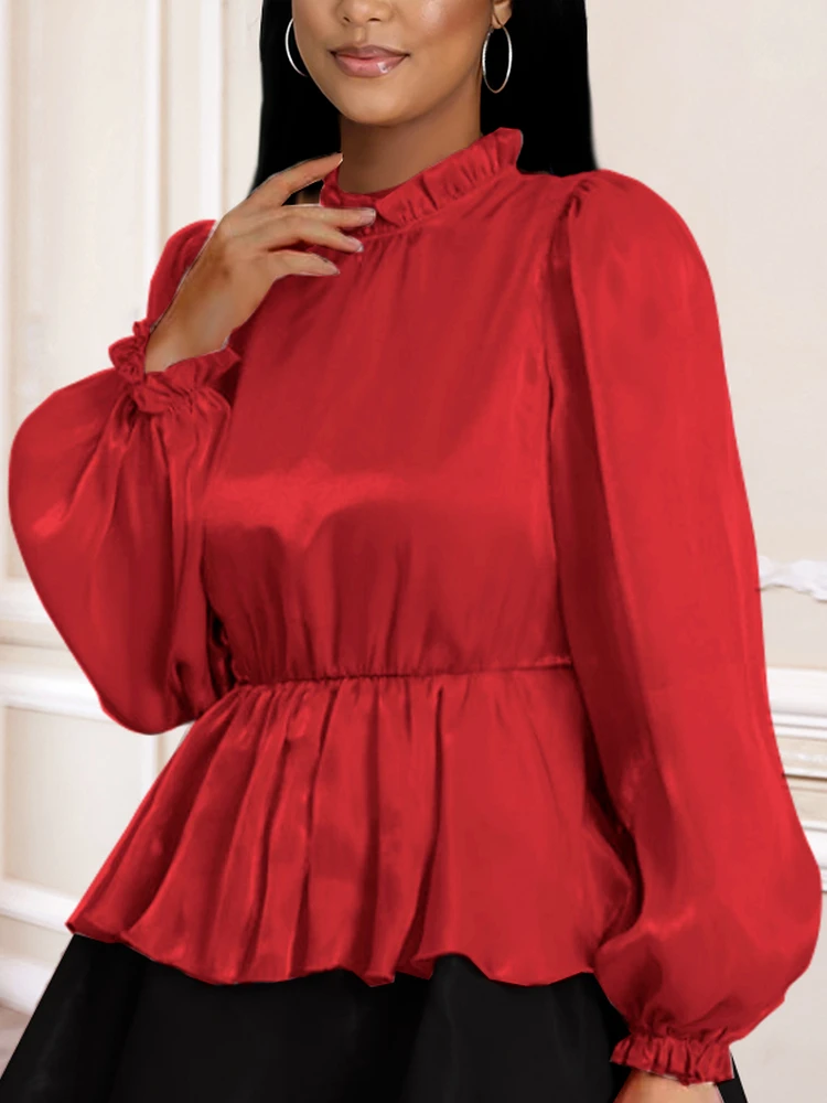 Shiny satin blouses Clearance