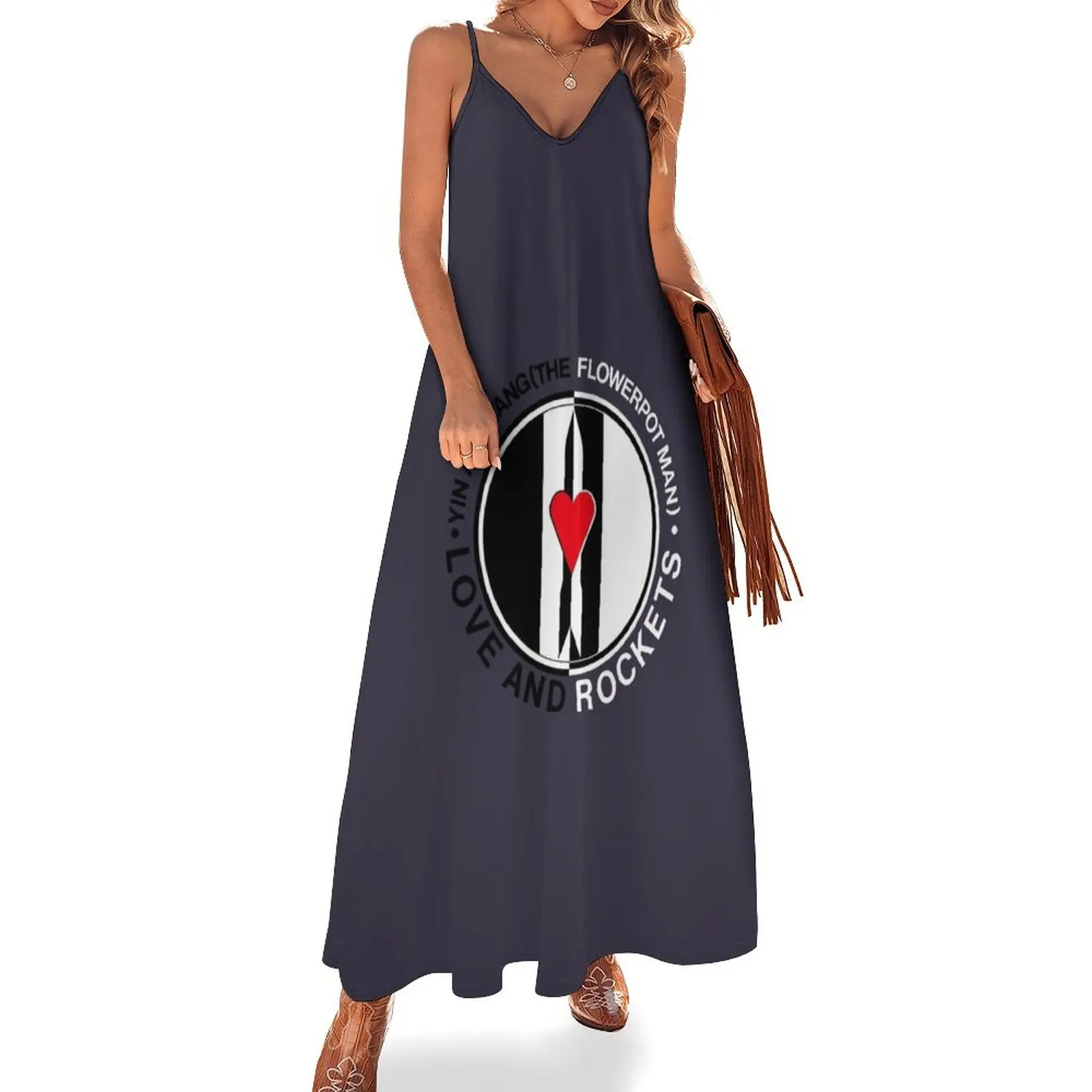 

Special Present Love And Rockets Cute Graphic Gifts Sleeveless Dress summer dresses women's clothing korea stylish