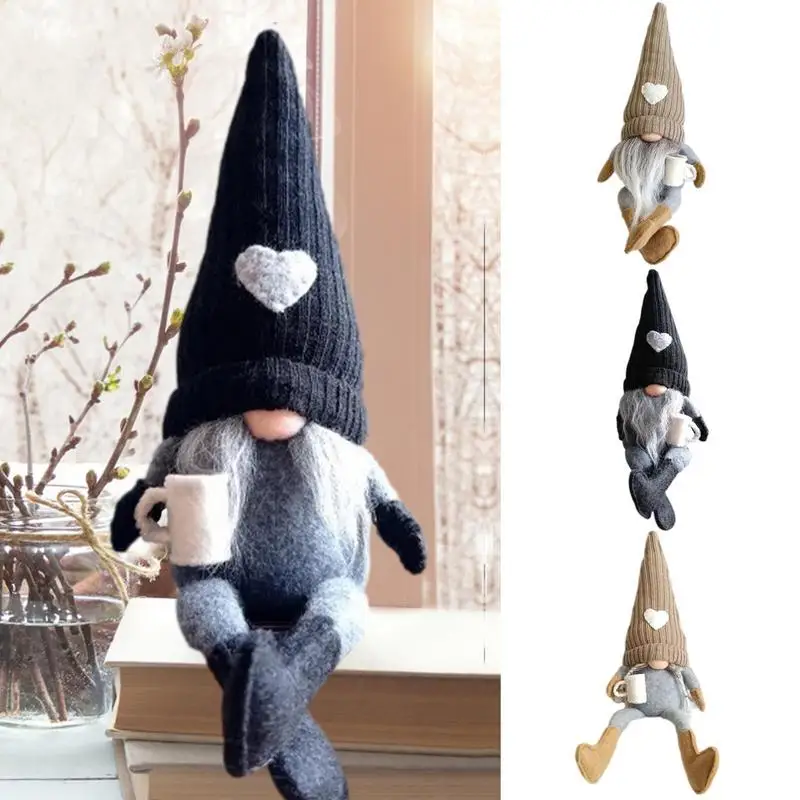 Faceless Gnome With Telescopic Legs Stuffed Plush Swedish Tomte For Christmas Decoration Telescopic Leg Faceless Doll Stuffed