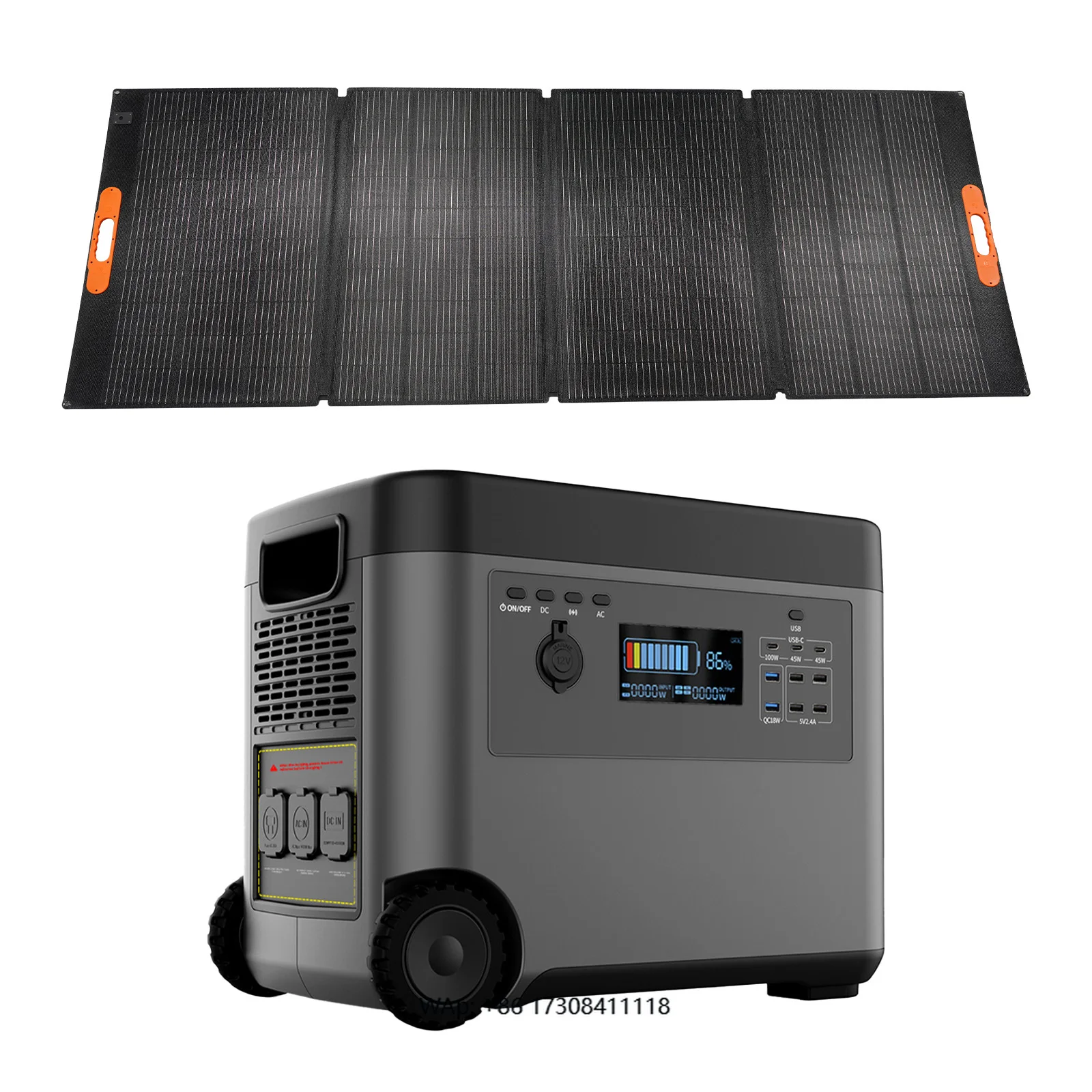 5000W Camping Powerstation Lifepo4 Banco Sistema de energia de carga 5KW Estação de energia portátil Gerador solar 2500 Watts