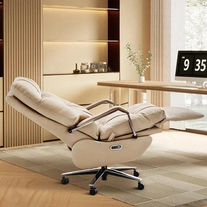 White Nordic Recliner Chair Ergonomic Bedroom Floor Modern Office Chair Working Conference Chaise De Bureau Office Furniture