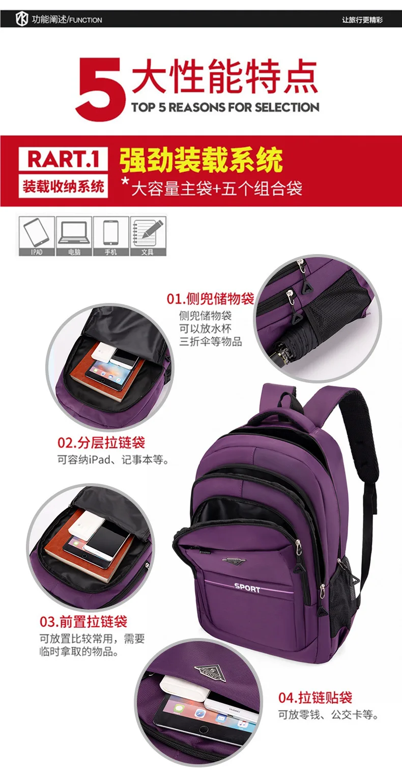 Herren-Rucksack mit großer Kapazität, lässiger Reise-Laptop-Rucksack für Damen, High School, Mittelschule, doppelte Umhängetasche 2026 im Angebot – Detail 3