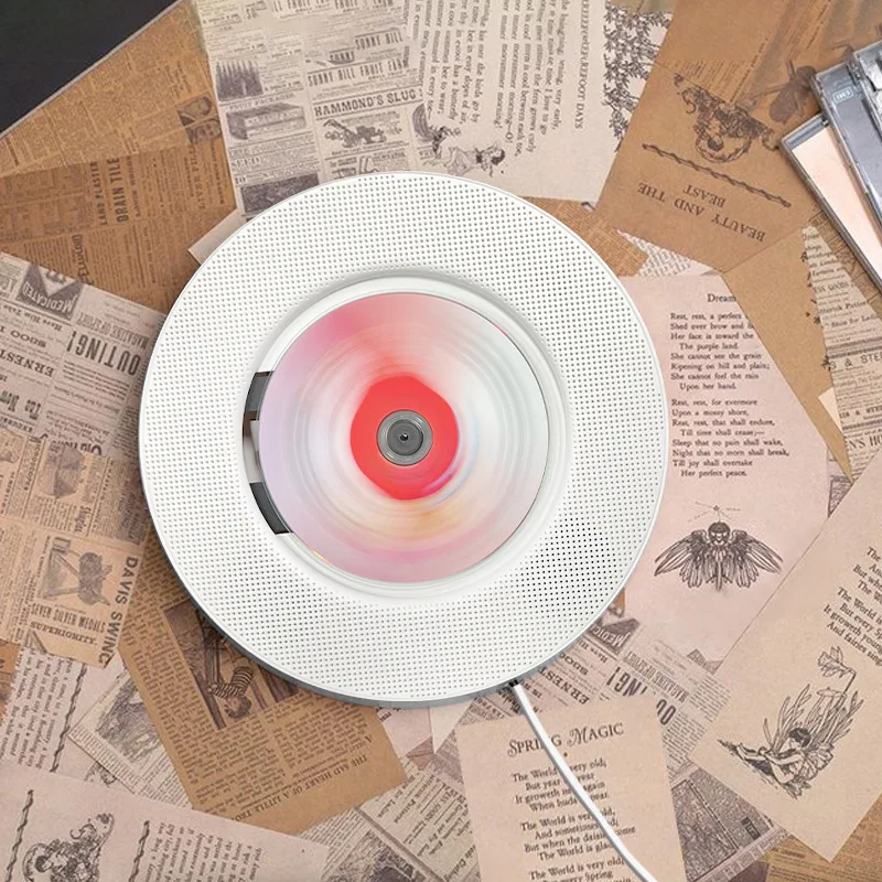 New Compact record player wall-mounted CD player intelligent bluetooth audio CD fetus machine portable English repeater